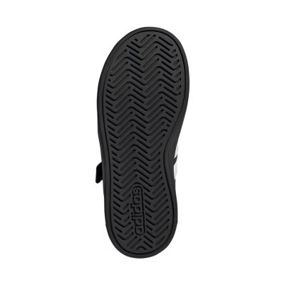 6. Adidas Grand Court 3.0 Kids Shoes Black and White KJ4369