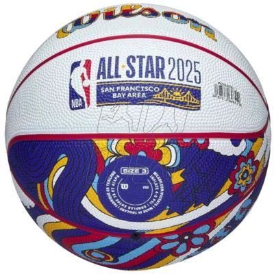 4. Wilson 2025 NBA All Star Mini Ball Basketball WZ3020201XB