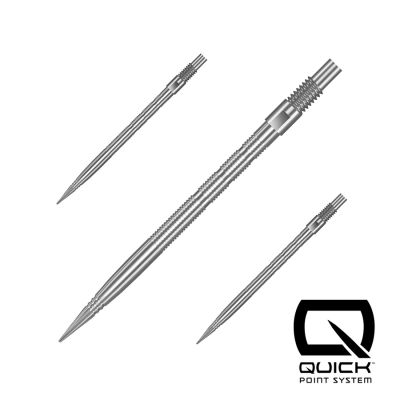 Harrows QUICK POINT sharp steel tips - MICRO RIGDE silver