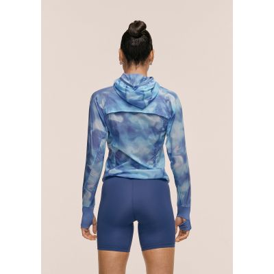5. CASALL Breeze Printed Running Jacket for Women, Navy Blue