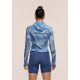 5. CASALL Breeze Printed Running Jacket for Women, Navy Blue