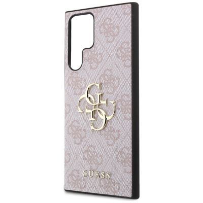 6. Guess 4G Big Metal Logo Case for Samsung Galaxy S24 Ultra - Pink