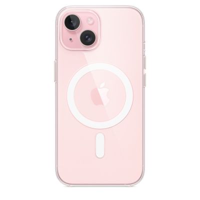 2. Apple - Back cover for mobile phone - MagSafe compatible - Polycarbonate - Transparent - for iPhone 15 (MXRK3ZM/A)