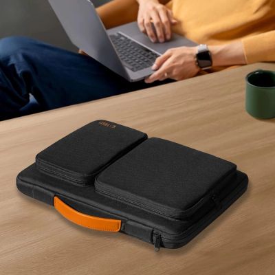 14. Tech-Protect Defender Bag for Laptop 13-14 - Black and Orange