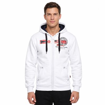 5. Men's sweatshirt Geographical Norway GORMA MEN 100 EO +BS (WT1880H/GN-WHITE)
