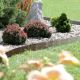 17. GARDEN PALISADE LAWN EDGE BORDER WICKER 390CM GREY STONE