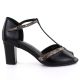 2. Black open toe pumps on a block heel M.Daszyński SA107-37