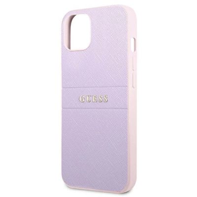 6. Guess GUHCP13SPSASBPU iPhone 13 mini 5,4 "purple / purple Saffiano Hot Stamp & Metal Logo