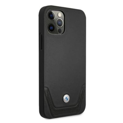 4. BMW Leather Perforate Case for iPhone 12 Pro Max - Black