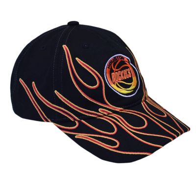 2. Mitchell & Ness NBA Houston Rockets Flamez Strapback Cap - 6LUXMM20018 HROBLCK