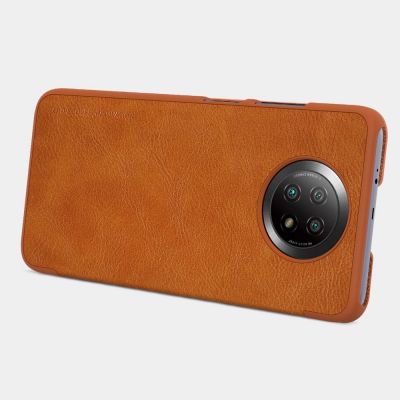 6. Nillkin Qin leather holster case for Xiaomi Redmi Note 9T 5G brown