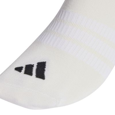 3. adidas Thin&Light Essentials Low Cut Socks, 3-Pack, White JZ0533