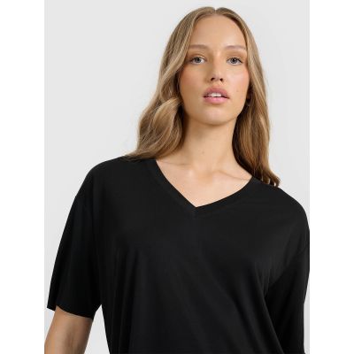 4. Women's oversize T-shirt with modal 4F 4FRAW25TTSHF3283-21S