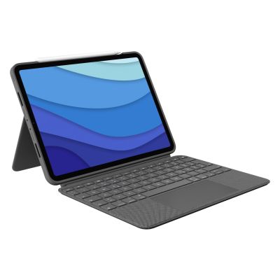 7. Logitech Combo Touch QWERTZ German Smart Connector Gray