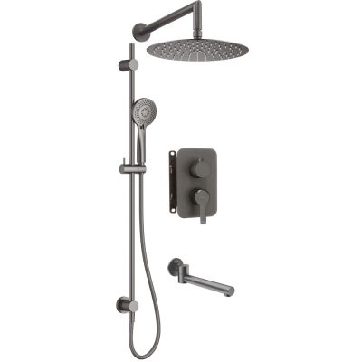 Concealed shower set with mixing box