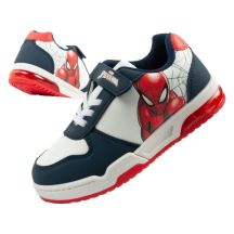 Leomil children's sports shoes Spiderman sneakers lightweight with velcro LED white