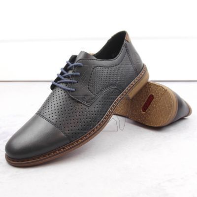 3. Comfortable leather shoes Rieker M RKR659, navy blue