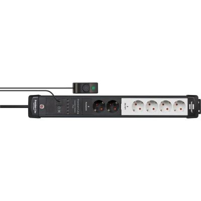 Brennenstuhl 1951560103 3 m power strip 6 x network sockets Indoor Black, Light Gray
