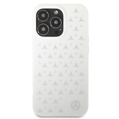 3. Mercedes Silver Stars Pattern Case for iPhone 13 Pro Max - White