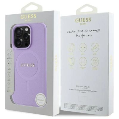 8. Guess Saffiano MagSafe iPhone 16 Pro Max Case - Purple