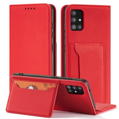 4. Magnet Card Case Case for Samsung Galaxy A13 5G Pouch Wallet Card Holder Red