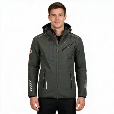 7. Geographical Norway Royaute ASSOR B MEN 068 M WW1975H/GN/Dark Gray / Black softshell jacket