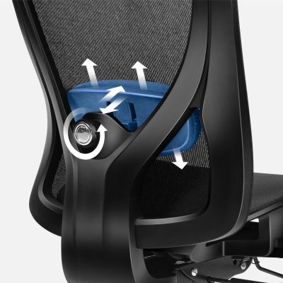 4. Expert 5.3 Black Mesh Swivel Chair