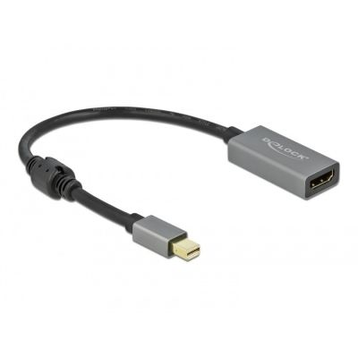 DeLOCK 66570 Adapter Cable 0.2m Mini DisplayPort HDMI Type A (Standard) Black, Gray