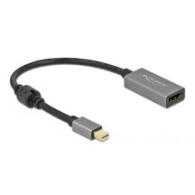 DeLOCK 66570 Adapter Cable 0.2m Mini DisplayPort HDMI Type A (Standard) Black, Gray