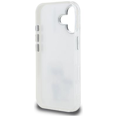 7. Karl Lagerfeld IML Aquarelle Karl & Choupette & Logo iPhone 16 Case - White
