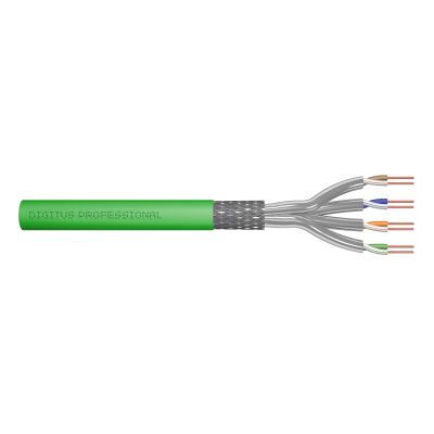 4. DIGITUS installation cable cat.8.2, S/FTP, Dca, AWG 22/1, LSOH, 500m, green, reel