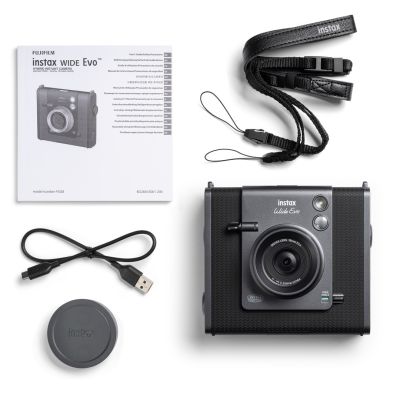 25. FUJIFILM Instax WIDE Evo Black EX D CMOS Hybrid Instant Camera Black