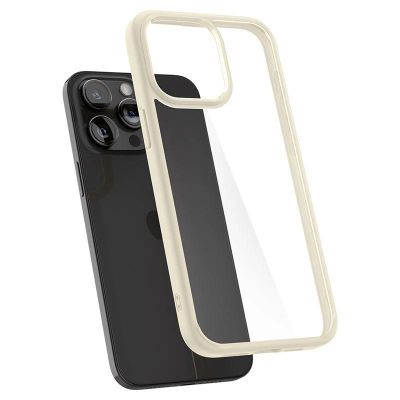 11. Spigen Crystal Hybrid Case for iPhone 15 Pro Max - Clear Beige