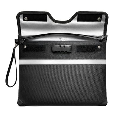 2. OTN-38 RFID Fireproof Document Bag with Combination Lock 37.5 x 29.5 cm - Black