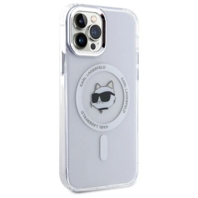4. Karl Lagerfeld IML Metal Choupette Head MagSafe iPhone 12 Case - White