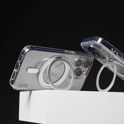 4. CARE by PanzerGlass Feature Kickstand Case iPhone 16 Pro Max 6.9" silver/silver MagSafe 1328