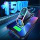 4. Joyroom Fast Car Charger 4in1 USB-A QC3.0 / 2xUSB-C PD 150W Black (JR-CL21)