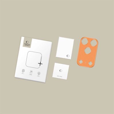 5. Tech-Protect Camalloy Fit+ Camera Cover for iPhone 17 Pro - Orange