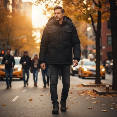 6. Geographical Norway men's jacket BAREDA DB BLACK MEN 096 BLACK (WY3882H/GN-NOIR)