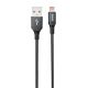 Dudao 3A 30W L3SL USB-A - Lightning Cable Braided 1.2m - Black