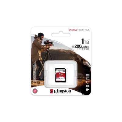 3. KINGSTON microSDXC Canvas 1TB React Plus UHS-II 280R/150W U3 V60 for Full HD/4K