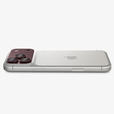 8. Spigen Optik Pro XL GLAS.TR EZ FIT Tempered Glass for iPhone 18 Pro - Dark Cherry