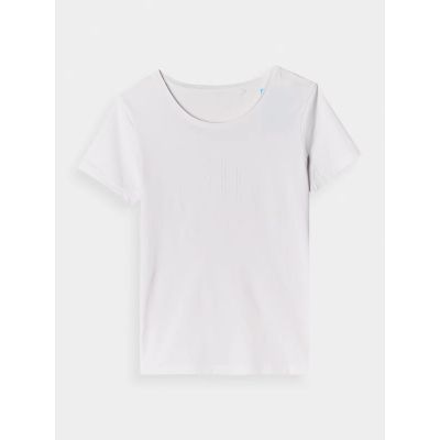 5. Slim T-shirt with print for women 4F 4FWMM00TTSHF1846-10S