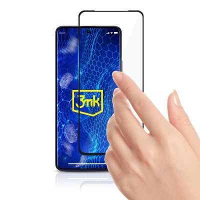 6. Tempered glass 3mk HardGlass Max Lite with black frame for Xiaomi Redmi Note 13 Pro+