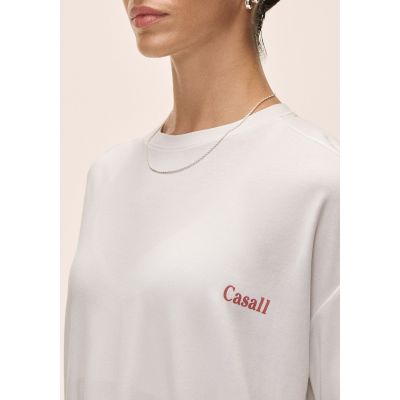 2. Casall Women's Oversized Cotton Blend Tee White