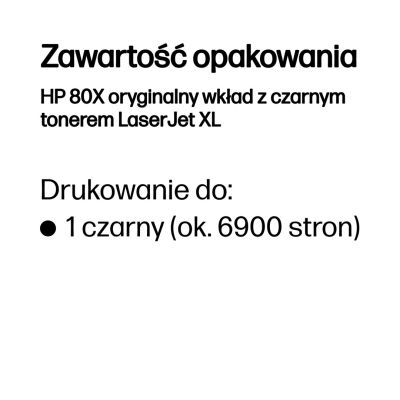 13. HP 80X svart LaserJet-tonerkassett med hög kapacitet, original toner cartridge 1 pc. Original Black