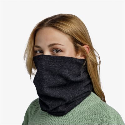 7. Buff Merino Fleece Neck Gaiter – black