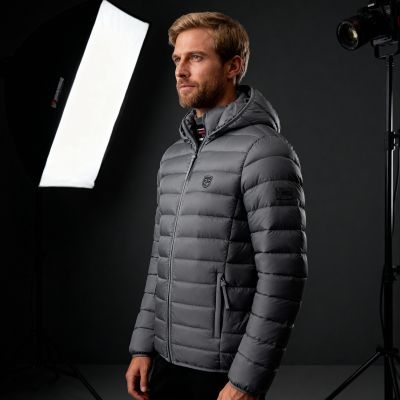 7. Geographical Norway men's jacket AMIGOTAL HOOD DB DGREY MEN 233 DARK GRAY (WZ5179H/GN-GRIS FONCÉ)