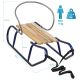 14. TOMEK Metal Sled with Backrest, Blue