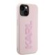 4. Karl Lagerfeld 3D Rubber Glitter Logo case for iPhone 15 - pink
